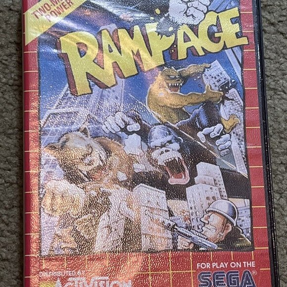 Cased Sega Master System game 1986 “Rampage” W/ Manual 8-bit Activision - Picture 1 of 3